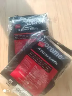 【新品未開封】SUPREME ボクサーパンツ Sサイズ 黒 2枚