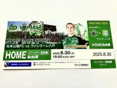 松本山雅 HOME自由席 ヴァンラーレ八戸 1枚
