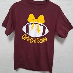 アメリカ古着　メンズT　Girls Got Game フットボールTシャツ S