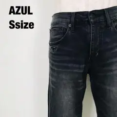 AZUL アズール ストレート ダメージ ジーンズ ブラック　I4