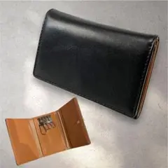 新品　TLAGE キーケース メンズ 本革 カラビナ付き　黒