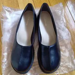 新品未使用品　BENEBIS ベネビス　ブラックレザー ローファー　黒　23.5