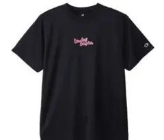 Champion ブラック ロゴシャツ