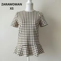 ZARA WOMAN ザラ　チェック　ペプラム チュニック　XS