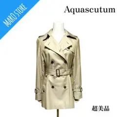 【超美品】アクアスキュータム/Aquascutum トレンチコート ショート