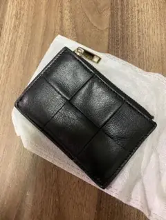 DONOBAN イントレチャート　黒レザー パッチワーク カードケース
