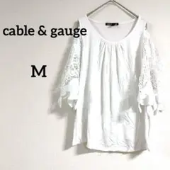 即購入OK✨cable & gauge【Ｍ】ホワイト五分袖トップス