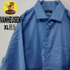 usa古着 VAN HEUSEN　長袖ボタンシャツXL相当　ライトブルー