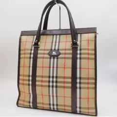 極美品 BURBERRY ラージトートバッグ ノバチェック シャドーホース