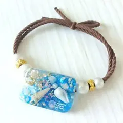 【海イメージ】レジンのヘアゴム（海25117）