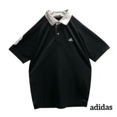 adidasアディダスポリエステル半袖ポロシャツスポーツシャツ刺繍ロゴマーク古着