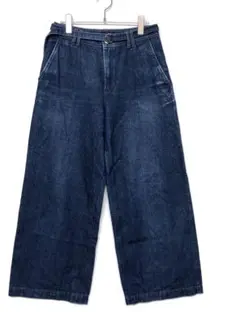 COMME CA MODELS ベルト付き アンクル丈 ワイドデニムトラウザーズ