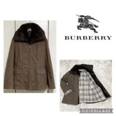 Burberry Londonデニムジャケット ラビットファーコート ライナー付