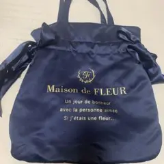 Maison de FLEUR ネイビー トートバッグ