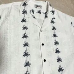 【HAWAII　USA製】パシフィックレジェンド　アロハシャツ　ヤシの木プリント