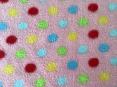 はぎれ生地　ハギレ　カラフルなドット柄 フリース生地