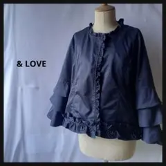 &LOVE アンドラブ ジャケット フリル 黒
