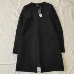 新品 YOKOCHAN ヨーコチャン ノーカラーコート バックプリーツ コート