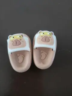 クマ顔デザイン ベビーサンダル