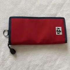 レッド ナイロン 長財布 クマのロゴ