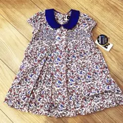 【新品】クエスチョンエブリシング♡花柄半袖ワンピース 85-90cm
