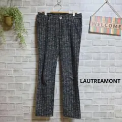 ロートレアモン カジュアルパンツ チェック ストレッチ 大人可愛い 上品 L