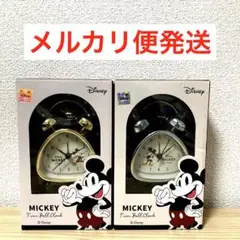 ディズニー ミッキーマウス ツインベルクロック ゴールド／シルバー プライズ