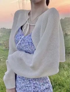 SHEIN Dazy 長袖 カーディガン 白
