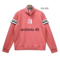 アルチビオ プルオーバー 袖ニットフリル 40 archivio ピンク