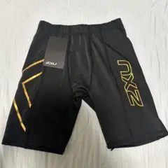【新品タグ付き】2XU ランニングショートタイツ ゴールド Mサイズ