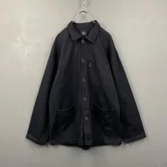 INED Homme カバーオール ストレッチ ブラック LL 大きいサイズ