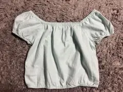 未使用　GAP クロップトップス　リネン linen puff sleeve