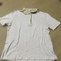 レディース　Tシャツ　ベージュ　ドット　M