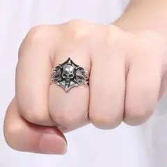 ★大人気★シルバー リング　アクセサリー　おしゃれ　フリー　メンズ　ロック　韓国