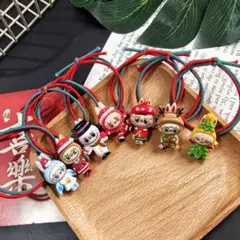 Labubuラブブクリスマスキャラクター ヘアゴム 7個セット