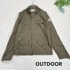 【新品】OUTDOOR✴︎コットンリネン✴︎ミリタリージャケット　L