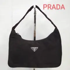 EA10 プラダ 三角ロゴプレート ハンドバッグ シルバー金具