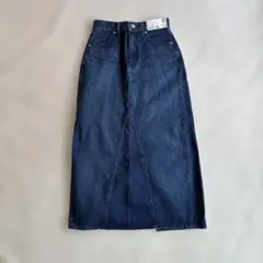 UNIQLO デニムパネルロングスカート 67 Blue