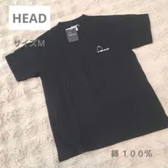 HEAD メンズTシャツ M 黒 綿100%