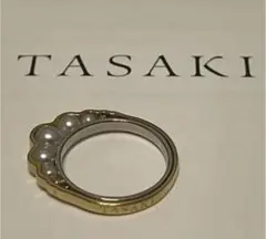 新品 タサキ TASAKI リキッドスカルプチャー リング K18パール