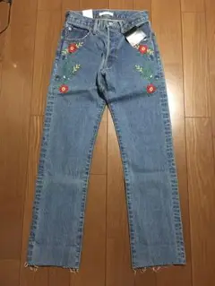 moussy 刺繍 デニム