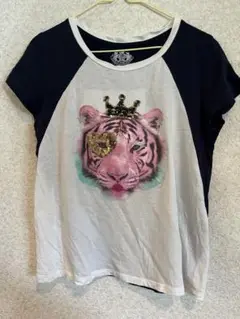 JUICY COUTURE ピンクトラ Tシャツ サイズ8