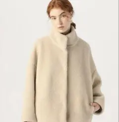 Ballsey ボアスライバー スタンドネックコート