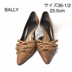 バリー ポインテッドトゥ ヒール 23.5cm ブラウン BALLY