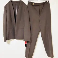【未使用タグ付】アオキ 2wayストレッチ トロピカルノーカラージャケットセット
