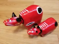 赤べこ(五十嵐民芸) 大小セット