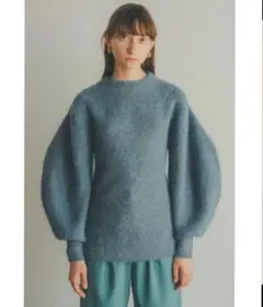 CLANE ROUND SLEEVE MOHAIR KNIT TOPS