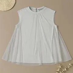 B100 EMMAJAMES グレー　ノースリーブ　チュール　XL