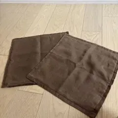 Be flat クッションカバー 麻 リネン100% ブラウン
