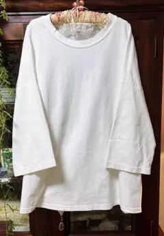 YARRA６分袖のティシャツ　WHITE　白　オーバーサイズ